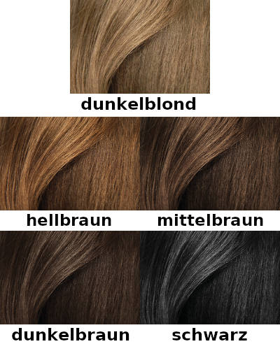 Die Farbpalette von Hairfor2 Haarverdichtungsfasern